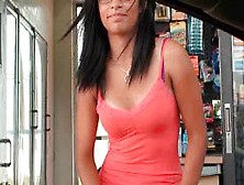 Hottie in glasses picked up for some paid sex