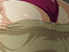 Anime Girl With Massive Tits Are Fucked By Muscled Guy In 3Some