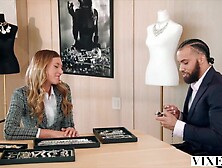 VIXEN Glamorous Blond Salesgirl Addison Vodka Shows Her Client Real VIP Vagina Service