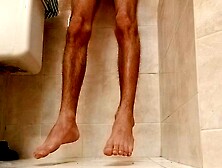 Twink hangs and releases his bladder