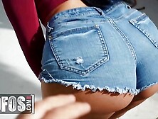 Ebony babe takes hard POV pounding and swallows cum - MOFOS