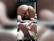 Hot ass teen fingering from behind on chat