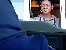 Barista gets an eyeful