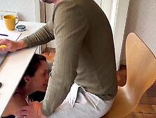 Blasen während der Arbeit, danach Fickzeit