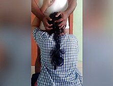Chennai College Girl With Uniform Standing Romance With Tution Teacher In Home In Holiday