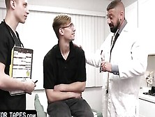 Sexy Gay Patient Gets Ass Fucked In Threesome With A Hunk Doctor And His Young Assistant