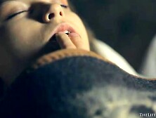 Dreamy Little Chick Sucks On Two Fingers And Dreams Of Your Thick Dick