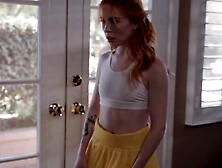 Redhead teen Medi Collins screws with her tennis trainer