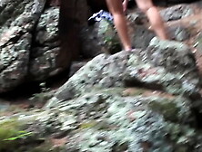 Hot Woman Naked Outdoor. Peeping Fetish. Nude Walk