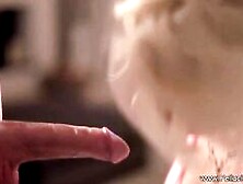 A Relaxing And Arousing Blowjob From Blonde Lady