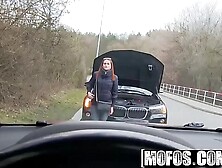 Mofos - Stranded Teens - Busty Perv Flashes her Boobs starring Barbara Bieber