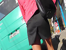 Hd scene with slender babe and upskirt