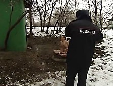 Crazy naked guy in public