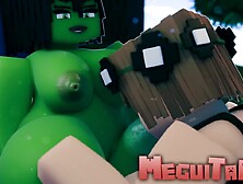 Cerena Giving Livia A Oral-Job (Minecraft Porn)