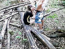 eighteen years old skip school to have sex in the forest,  banging outdoors instead of gonna school,  consummate body barely legal