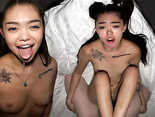 Asian Teen Soaked in Cum