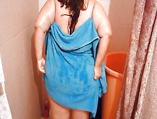 Beautiful Chubby Girl Takes A Shower