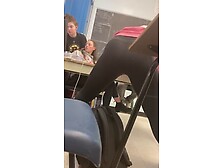 Amazing View Of College Teen Ass In Leggings