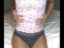 Super Petite Just 18yo Hotty Enjoys Flashing Her Little Tits And Corpulent Cunt To Mature Dudes - The Panty Bank