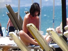 Topless babe in Agia Marina, creta 7