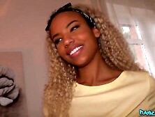 Beauty Ebony Hottie Romy Indy Fucked By A Long White Dick