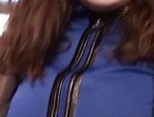 Hot German babe dildoing her shaved pussy in a warehouse