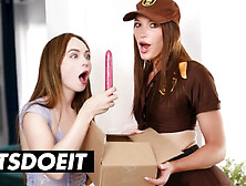 Cheating Wife Fucks Delivery Girl.  Katrina Colt,  Lilly / A Girl Knows