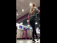 Tight White Chick Dark Leggings Workout