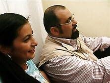 Young Vintage Girl with Nice Tits and Hairy Pussy Gets Mouth Cumshot from Big Cock