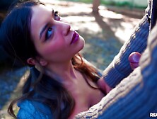 Christian Clay - Brunette Teen Agatha Shays Roadside Fuck (18+)