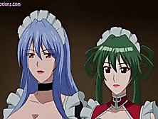 Big titted anime maid gets rammed