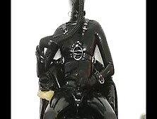 Full Rubber Latex Wank And Cum