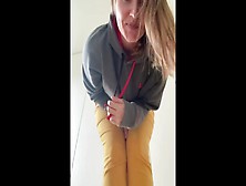 Giantess Woman Play With You.  Socks Feet And Scare You Laught At You