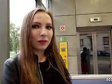 GERMAN SCOUT - LARGE BREASTS TEEN LINA TALKED INTO SCREW AT MODEL JOB