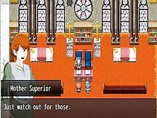 Video game walkthrough featuring a busty blonde going down and dirty