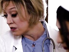 Busty Milf Doctor And Ts Nurse Threesome With Trans Patient