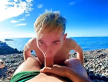 Daddy Gives Anal Orgasm To Twink At A Nudist Beach