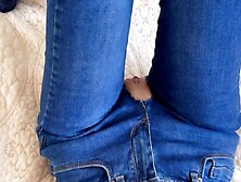 Petite lascivious stepsister in ripped jeans was caught watching porn and got twat full of cum -Squir7een