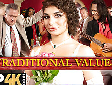 Kinky Family Wedding Sex - Brunette Bride Dominated in Public Czech Fuck