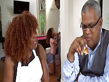 Petite black Kendall Woods fucks with dads friend