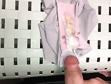Sniffing,  Licking,  & Cumming in my Wife’s Dirty & Stuck together Panties that I found in the Hamper
