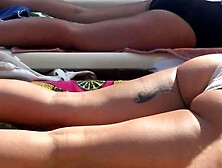 Sunbathing Brunette Ass