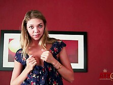 Amazing Babe Gets Her Hariy Pussy And Cute Little Tits Exposed