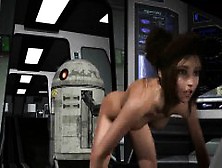 3D Princess Leia Getting Her Pussy Toyed By R2D2