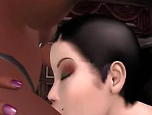 Animated lesbos playing with strapons