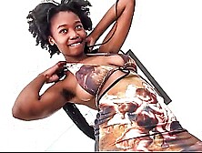 Large melons Black Teen Hirsute Vagina Slammed Coarse In Fake Modeling Casting