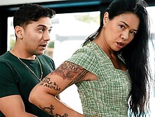 Funny Dana Vespoli at doggystyle scene