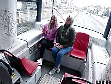 Nikky Dream squirts while getting fucked on a bus in traffic