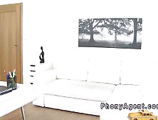 Slim tall Euro amateur banged in casting