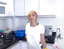 Sexy Blonde Colombian Maid Gets Fucked By Boss On The Floor With Juana Maria And Alex Moreno